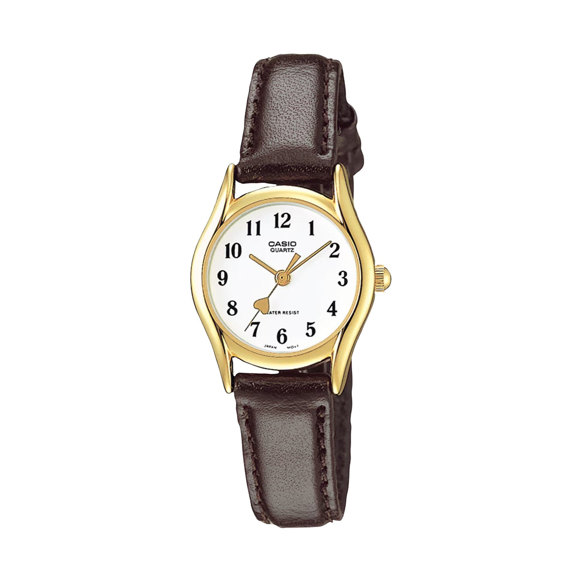 Casio Women’s Brown Leather Band Analog Watch White Dial - LTP-1094Q-7B5RDF