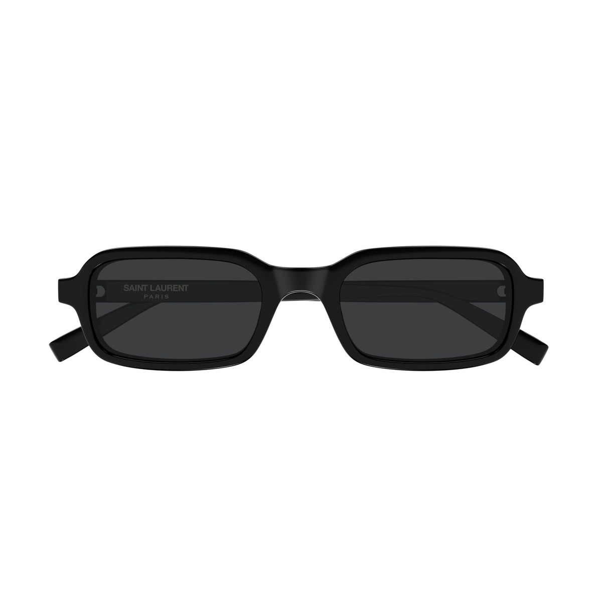 Rectangular Black Sunglasses With Glossy Finish