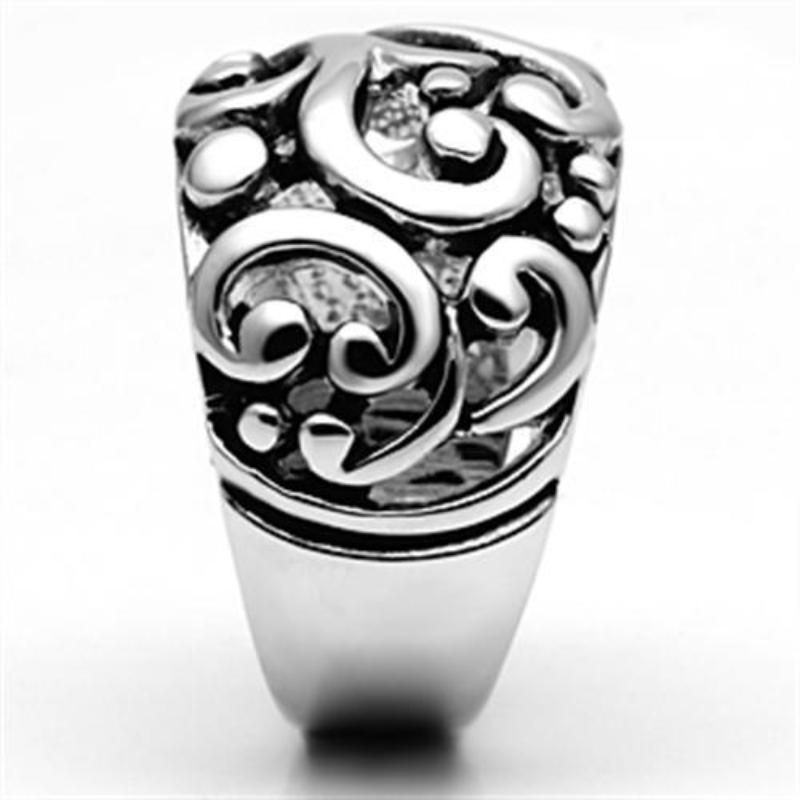 Rhodium Brass Ring with No Stone