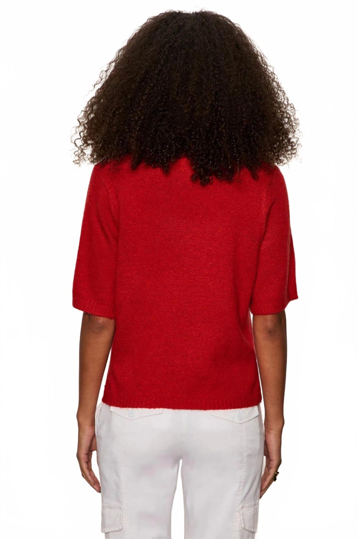 Perfect Short Sleeve Sweater Tee In Tulip