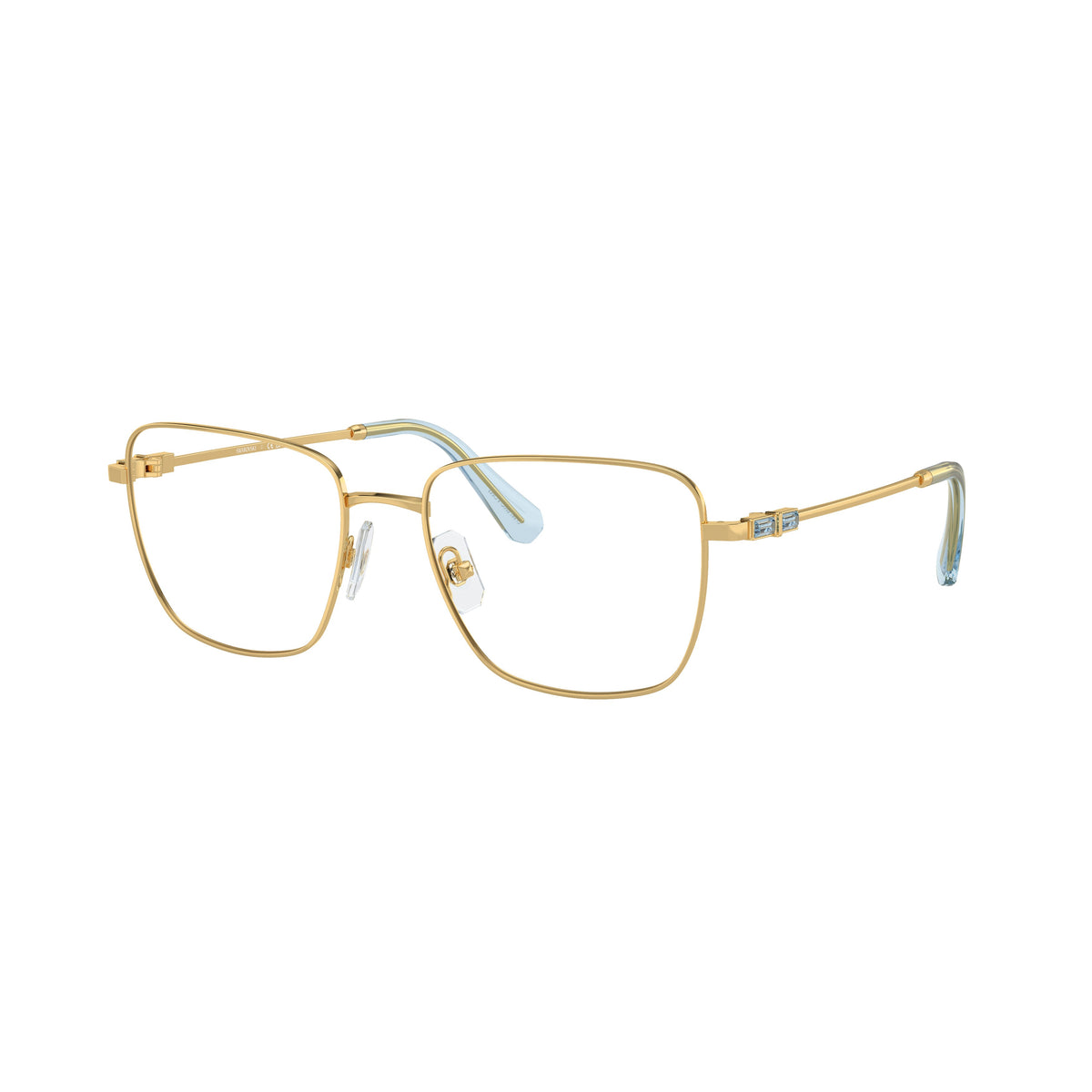0Sk1003 Delicate Gold Metal Frame Sunglasses with Gradient Temples