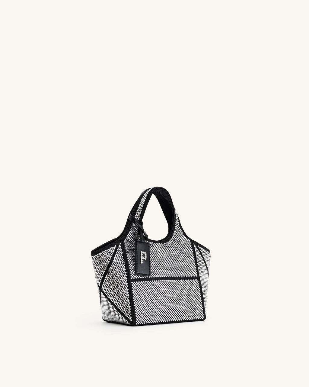 Eliana Artificial Crystal Mini Tote Bag - Anthracite