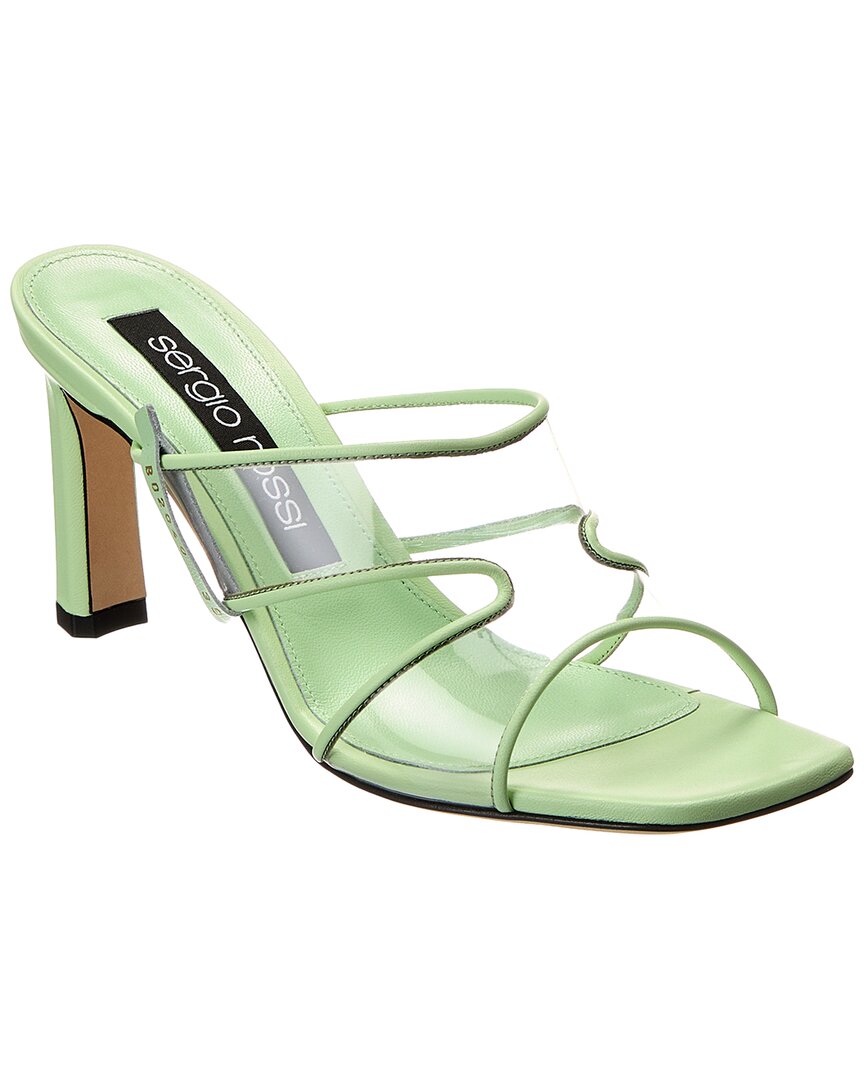Sergio Rossi Lunettes Leather Sandal