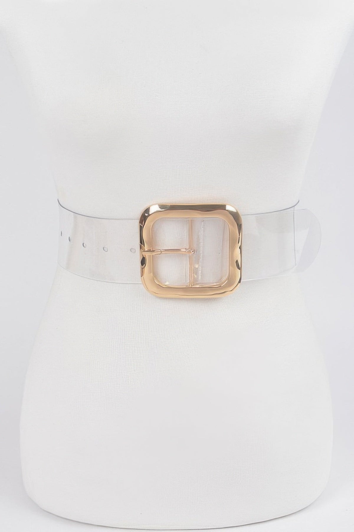Transparent Metal Buckle Belt