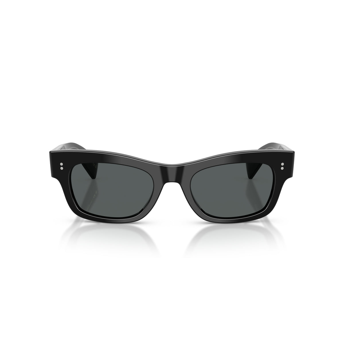 Bold Rectangular Acetate Sunglasses With Metallic Accents