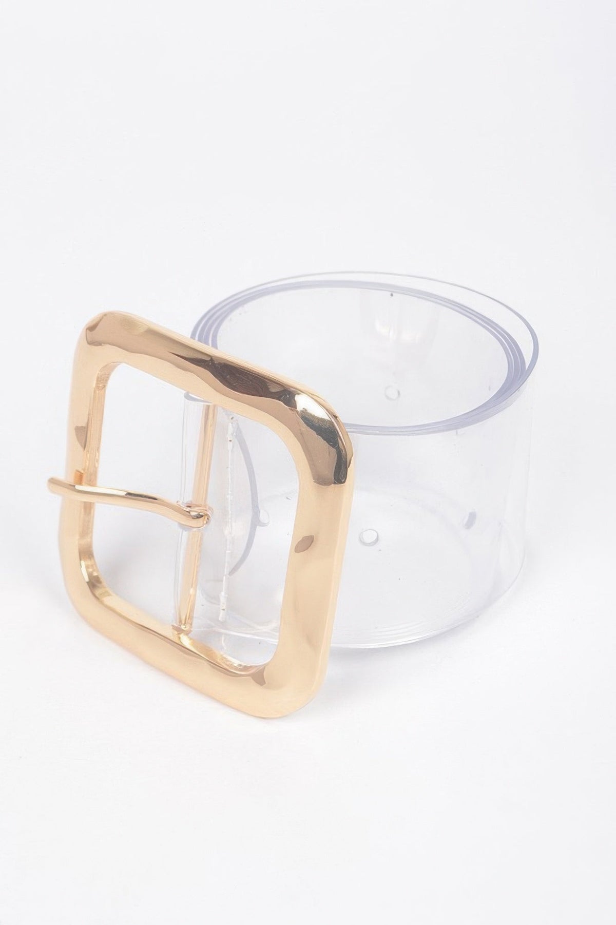 Transparent Metal Buckle Belt