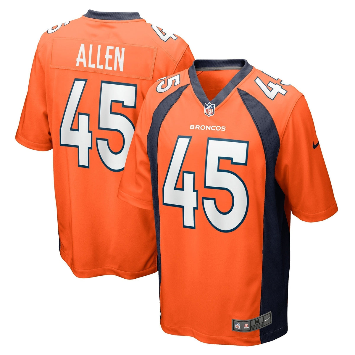 Christopher Allen Denver Broncos Nike Game   Jersey - Orange