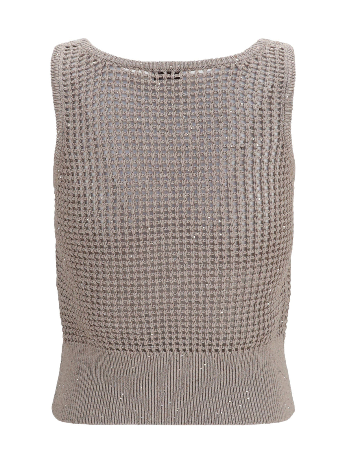 Brunello Cucinelli Women Perforated Sequin Tank Top