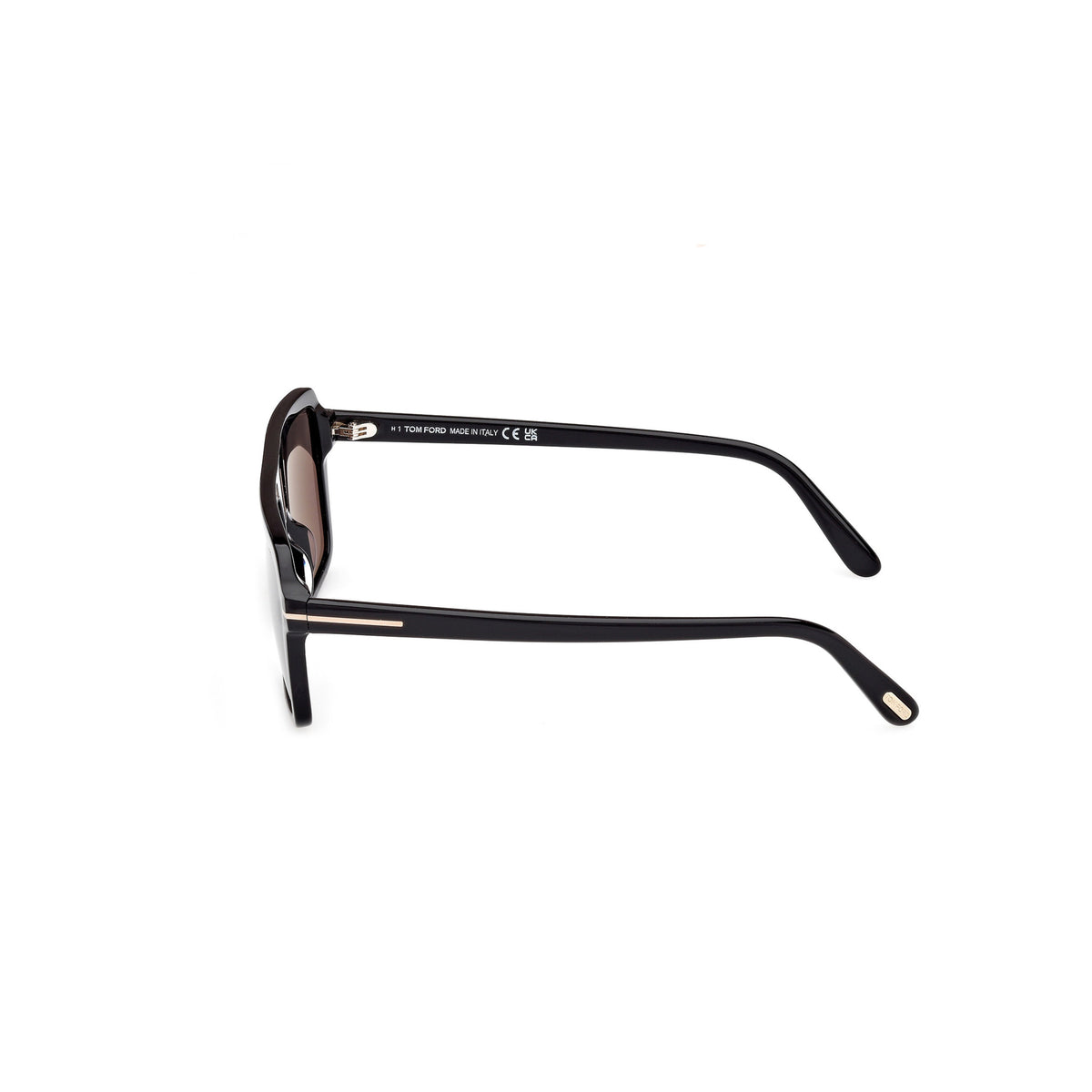 Oversized Rectangular Acetate Sunglasses With Metallic Accents