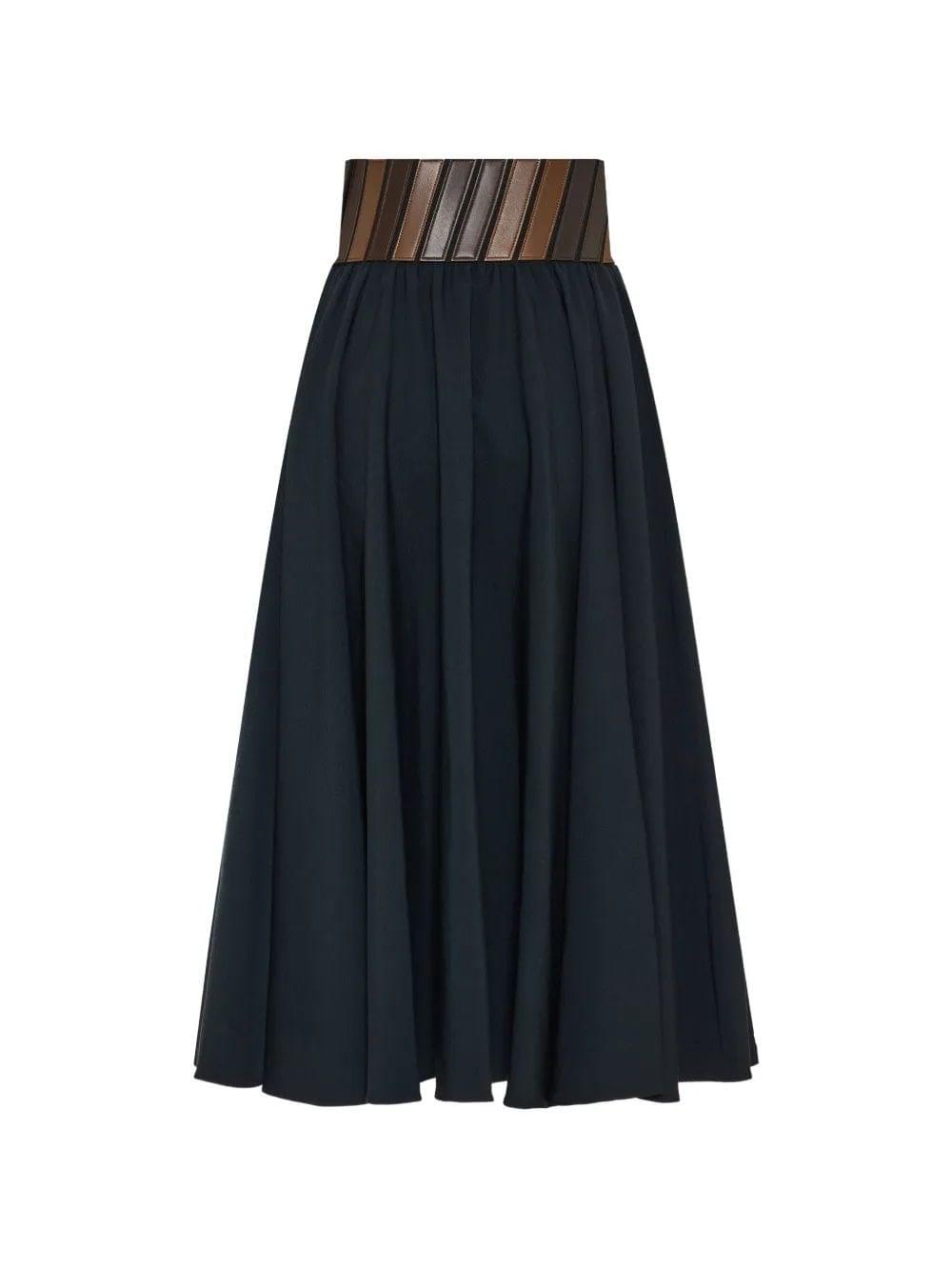 Alaïa Women Skirt With Leather Inserts