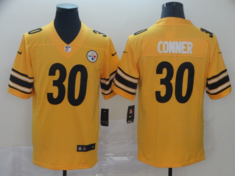 Men's Pittsburgh Steelers James Conner #30 Gold Inverted Team Game jersey
