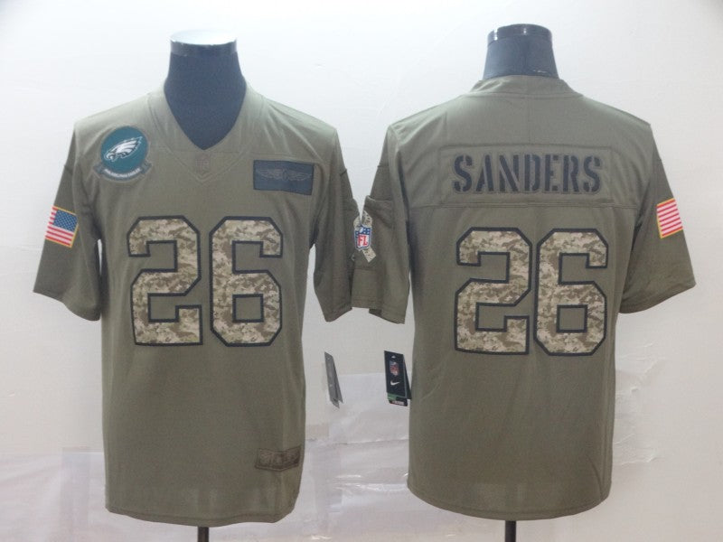 Men's Philadelphia Eagles Miles Sanders #26 Brown Game Player jersey