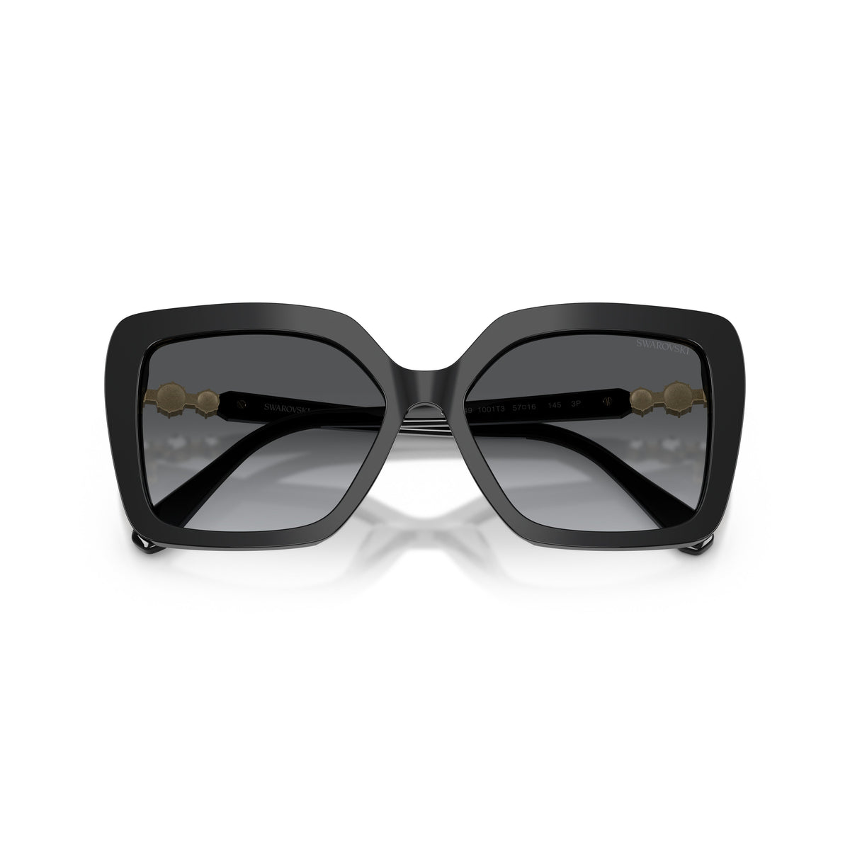 0Sk6049 Oversized Square Sunglasses with Gold Accents