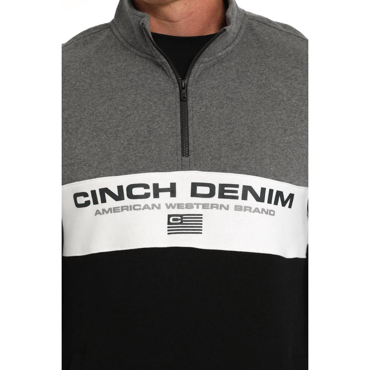 Colorblock Quarter-Zip Pullover Sweater In Multi