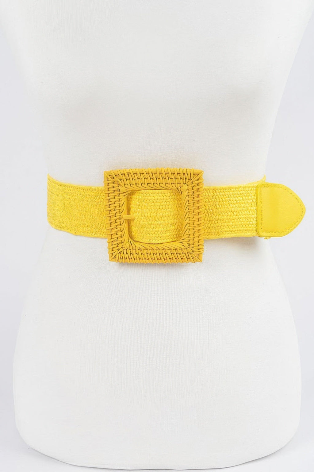 Square Straw Buckle Belt
