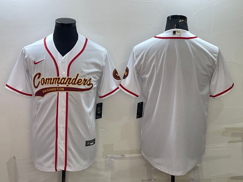 Men's Washington Commanders White Blank jersey