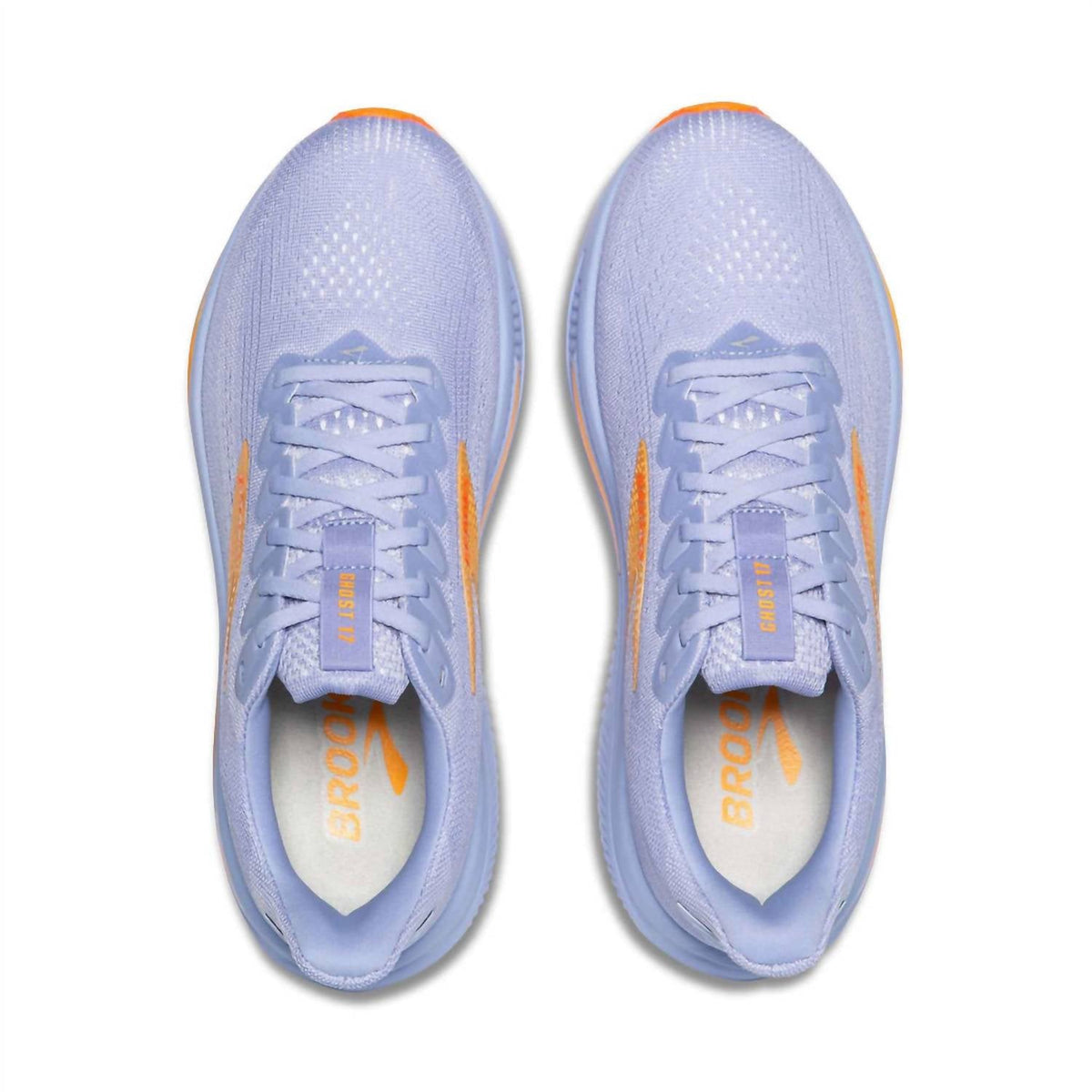 Women's Ghost 17 Shoe - Medium In Blue Heron/white/orange
