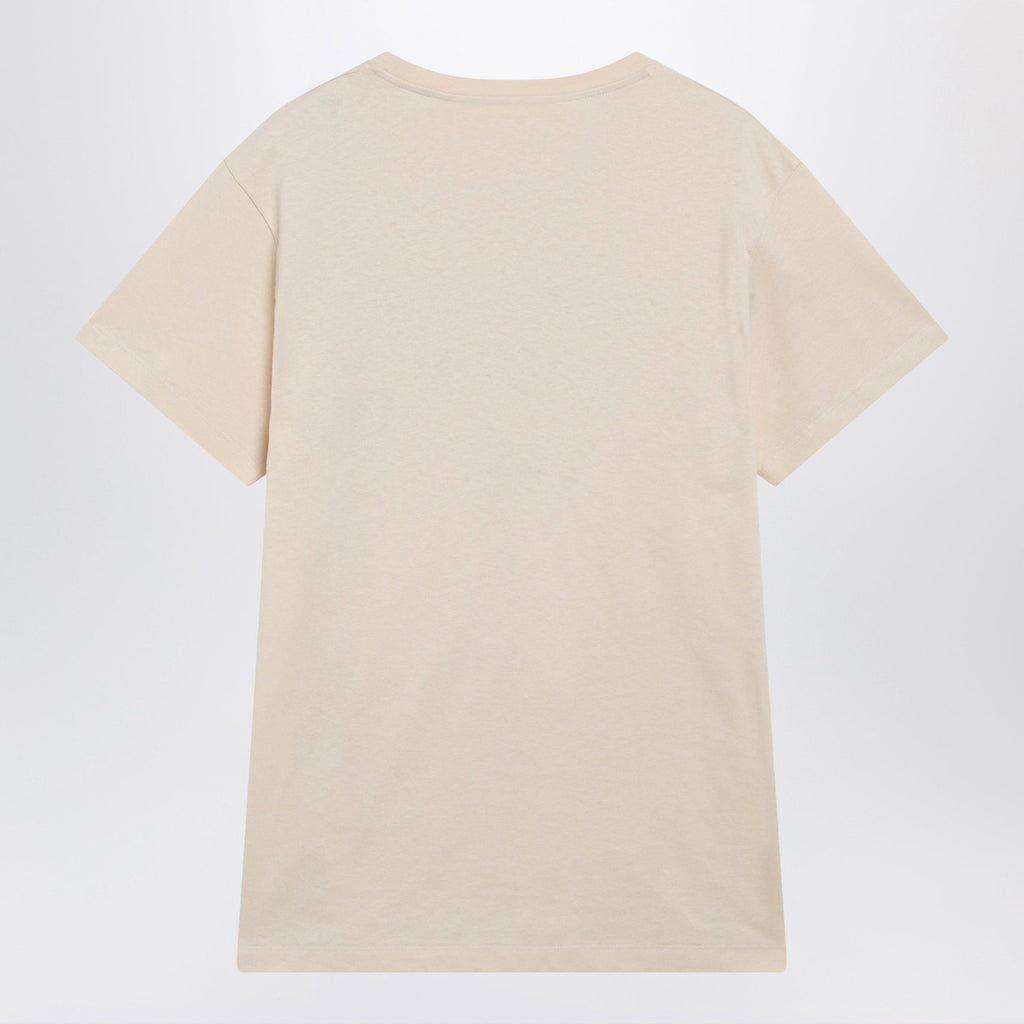 Valentino Panther Lady Cotton Jersey T-Shirt In Birch/Black Women