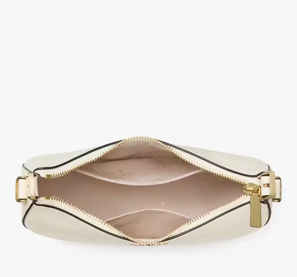 NWT Kate Spade Leather Madison Crescent Shoulder Bag In Meringue