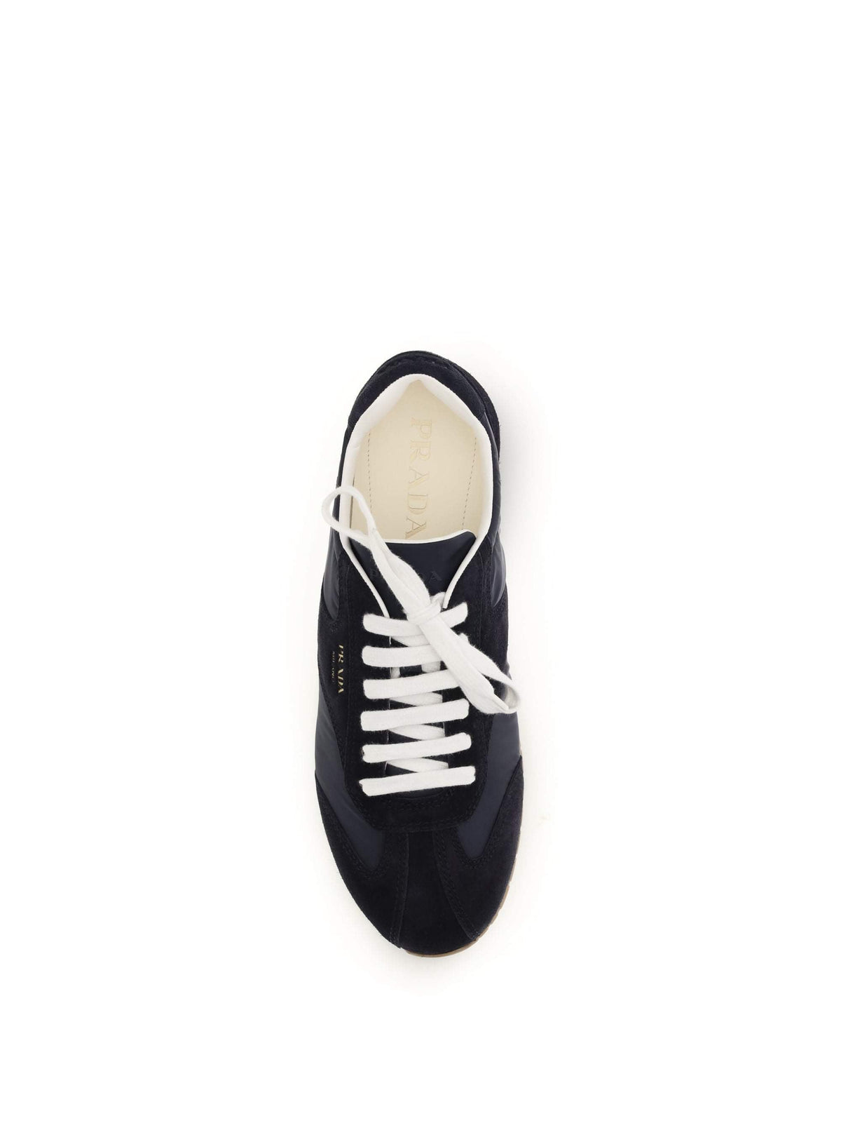 Prada Men Suede And Fabric Sneakers