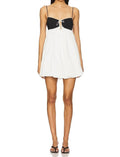 Nicolette Mini Dress In White/ Black