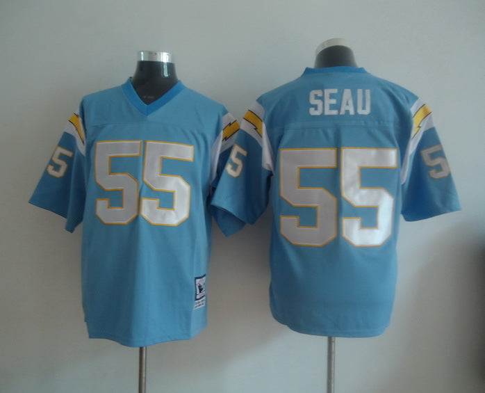 Men's San Diego Chargers Junior Seau Mitchell & Ness Blue Legacy Replica jersey