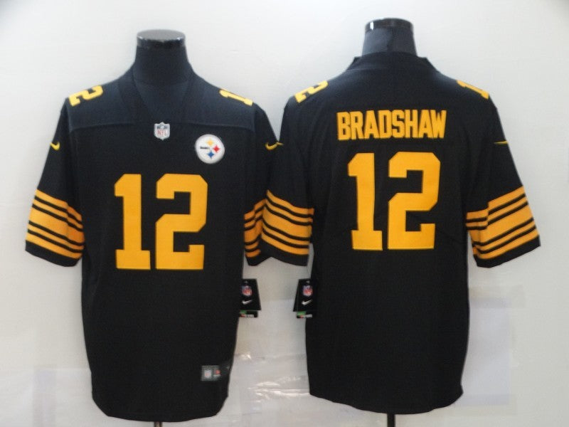 Men's Pittsburgh Steelers Terry Bradshaw #12 Black Alternate Legend jersey
