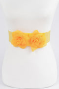 Flower Buckle Elastic Belt