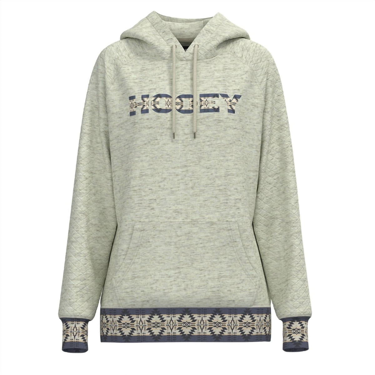 Women's Quilted Hoodie In Oatmeal