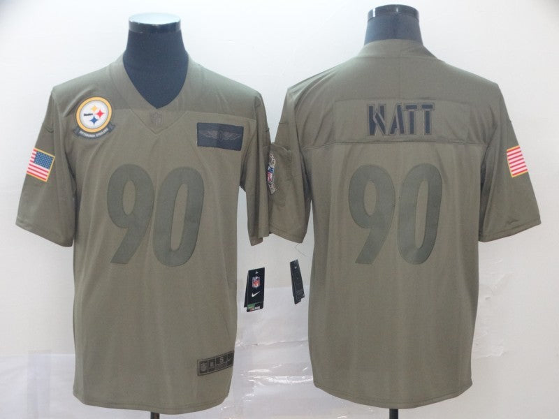 Men's Pittsburgh Steelers T.J. Watt #90 Brown Game jersey