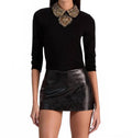 Porla Collared Sweater In Black