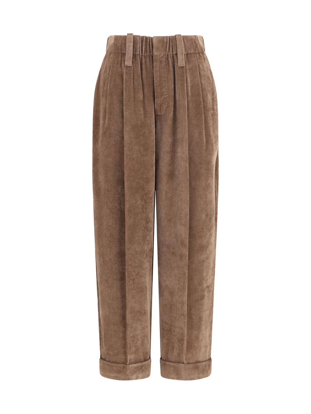Brunello Cucinelli Women Elasticated Viscose And Cashmere Pants