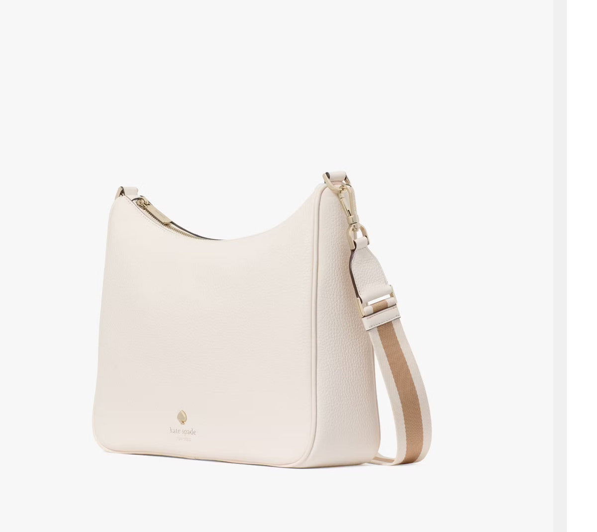 NWT Kate Spade Emma Large Leather Crossbody In Parchment