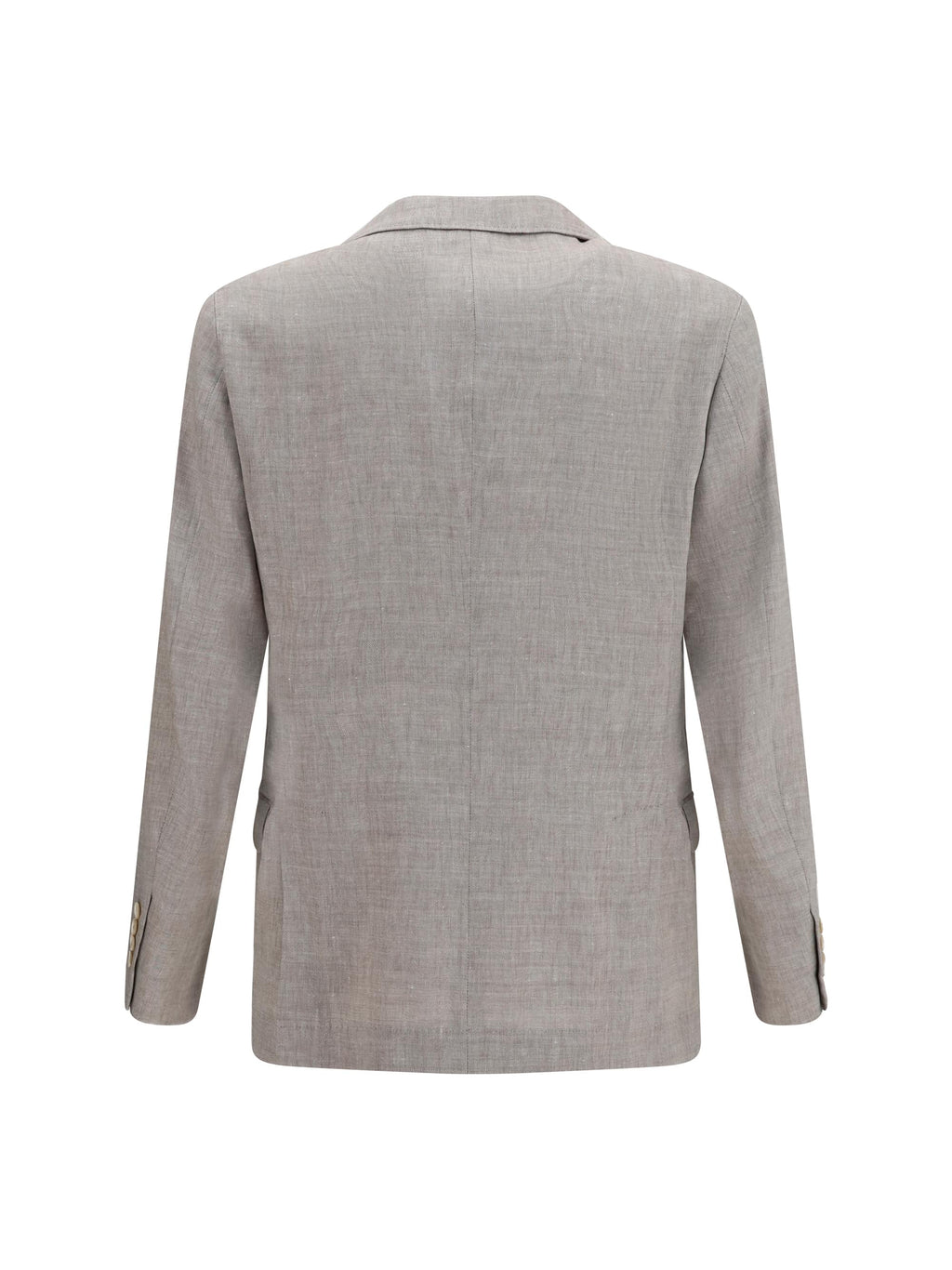 Brunello Cucinelli Men Deconstructed Linen And Wool Chevron Jacket