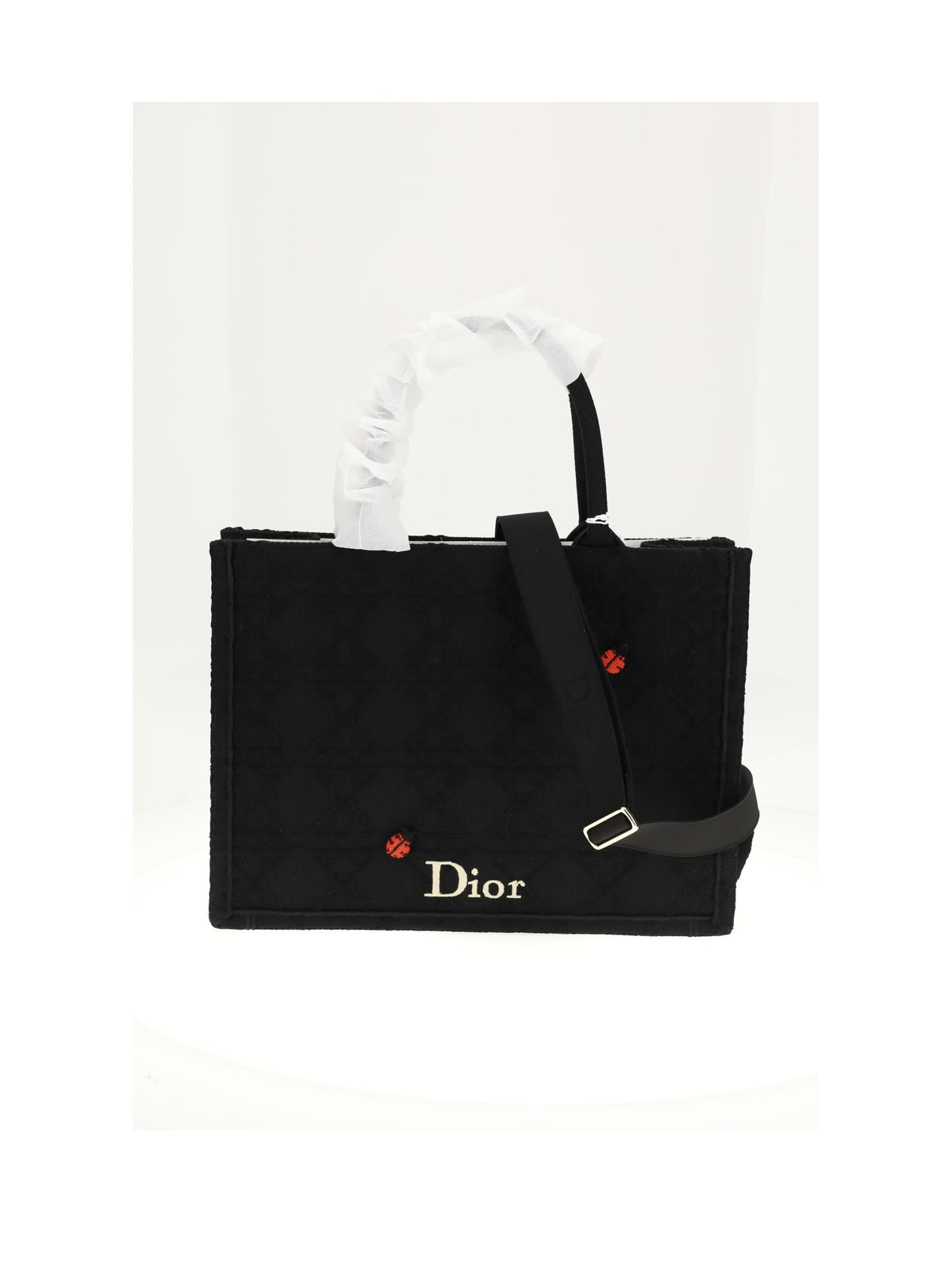 Dior Women Medium Booktote Raffia Cannage With Lady