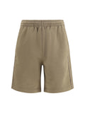 Burberry Men Cotton Shorts With Check Trims