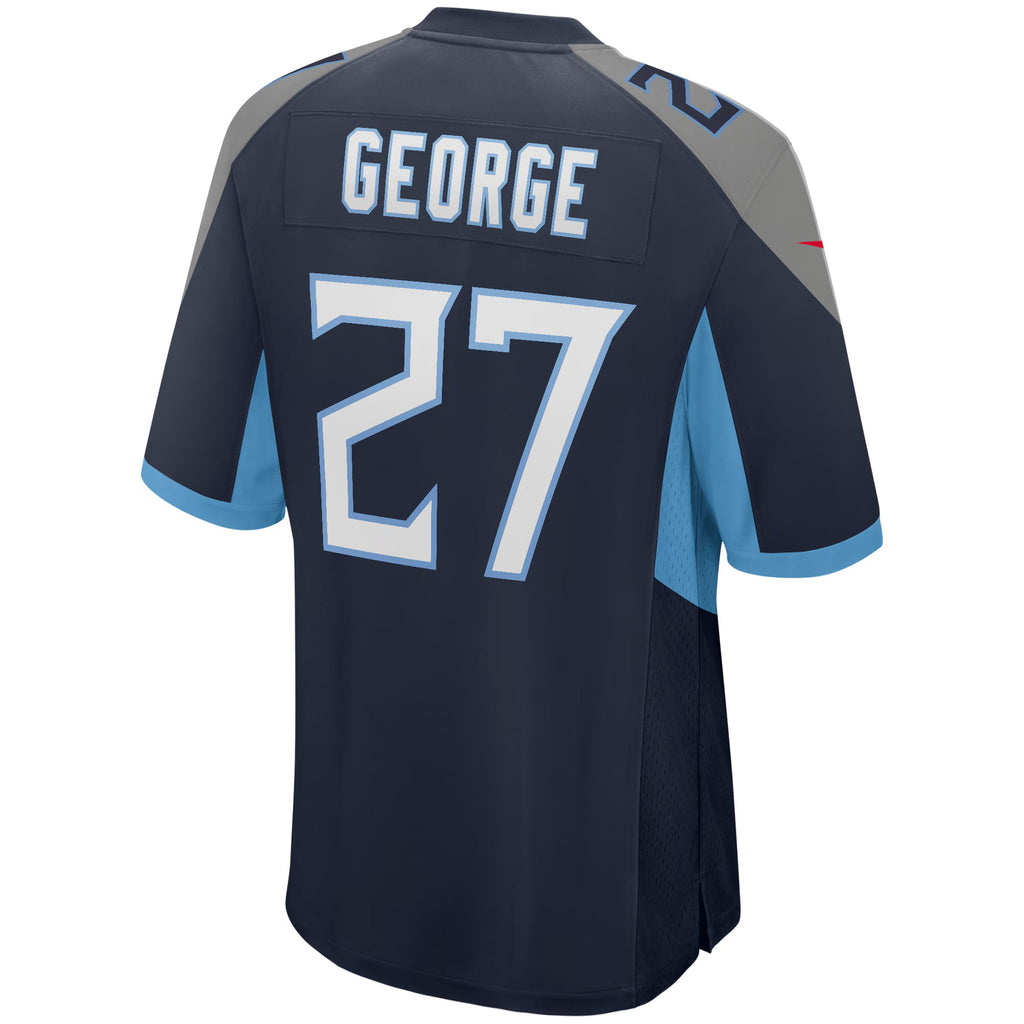 Tennessee Titans Eddie George Navy Game Retired Player Jersey