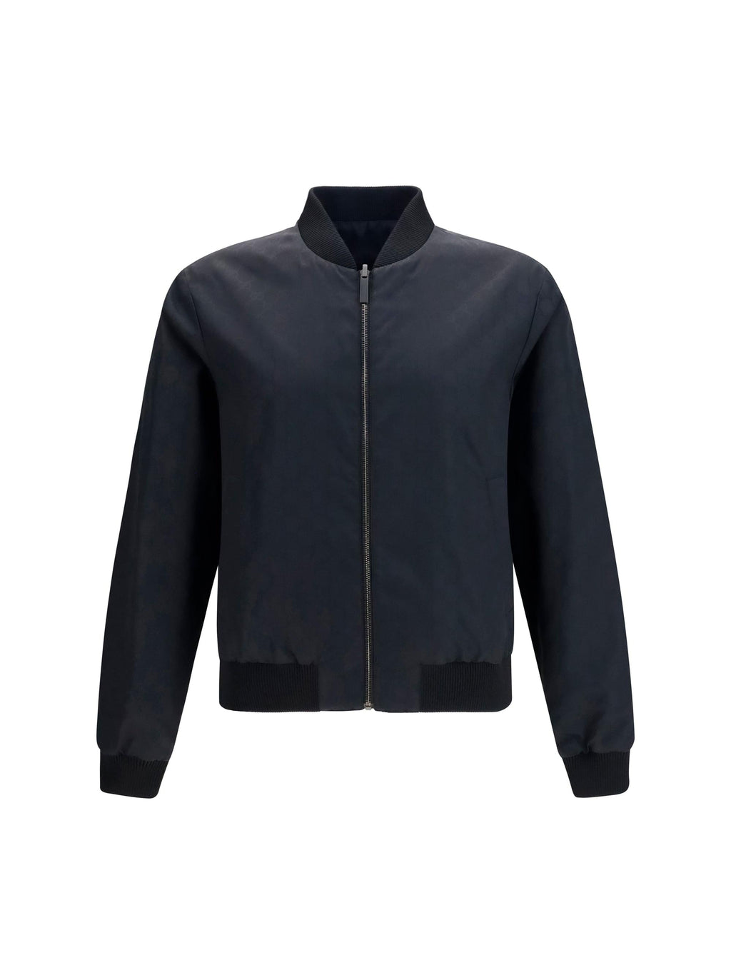 Gucci Men Reversible Zip Jacket In Lightweight Silk Faille