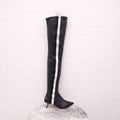 ALCHIMIA DI BALLIN LEATHER KNEE HIGH BOOTS WITH SATIN RIBBON DETAIL - SIZE 38