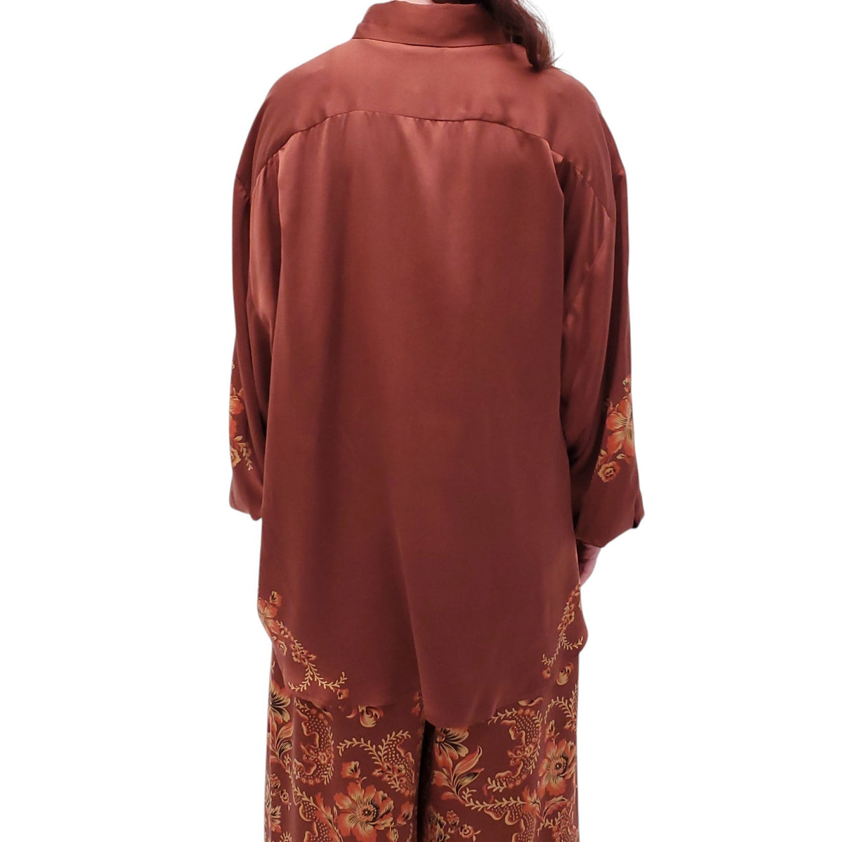 ALEMAIS COPPER FLORAL SILK SET - SIZE 12
