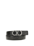 Ferragamo Men Reversible Leather Gancini Belt