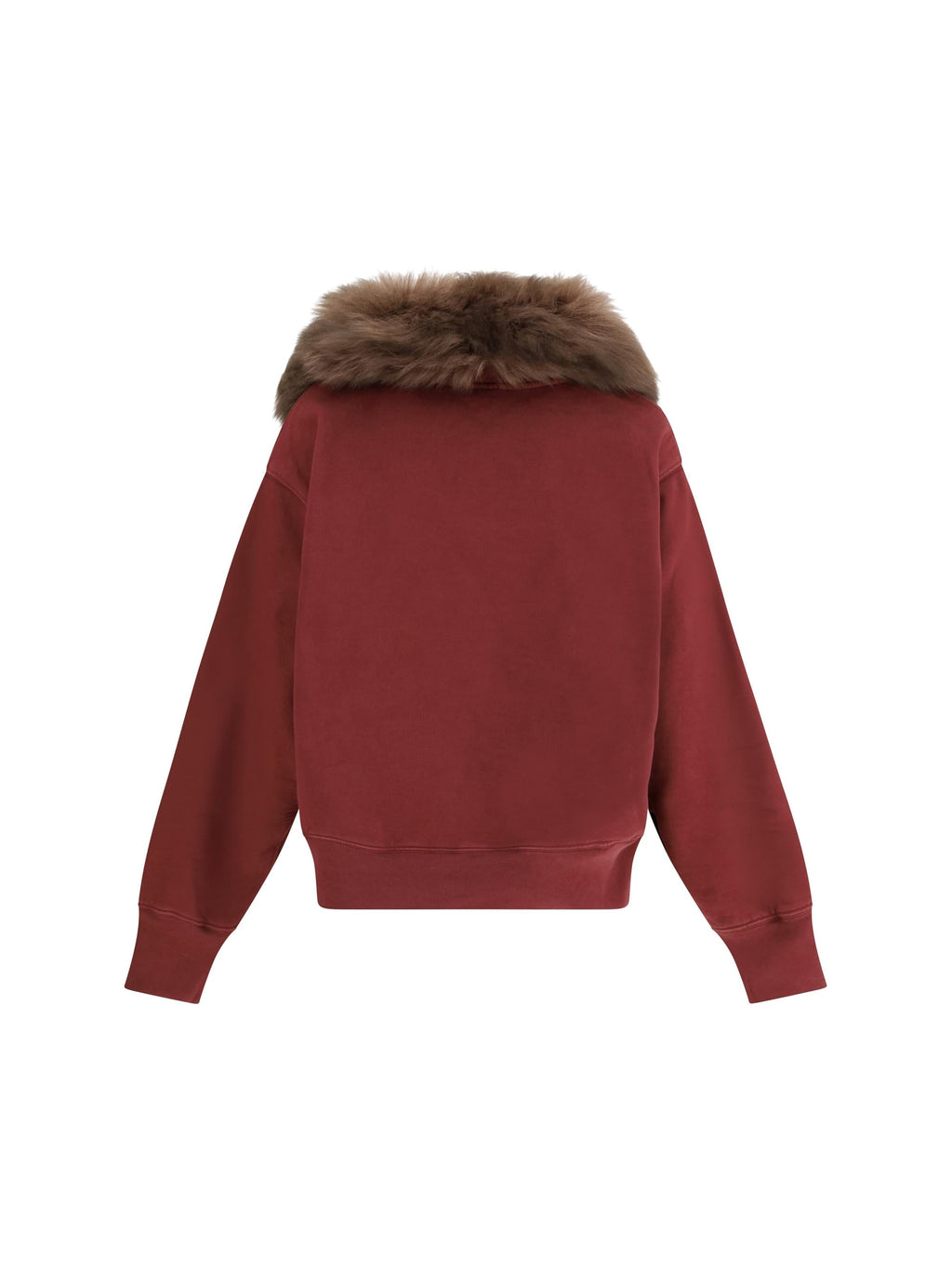 Prada Women Sweatshirt With A Shearling Collar