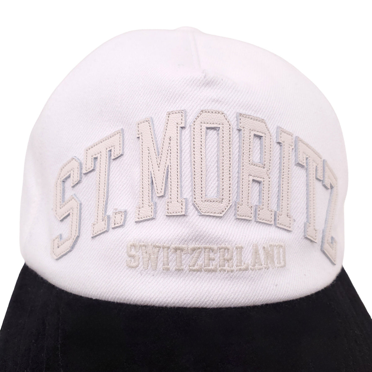 BALLY CREAM AND BLACK ST. MORITZ HAT SIZE- 56