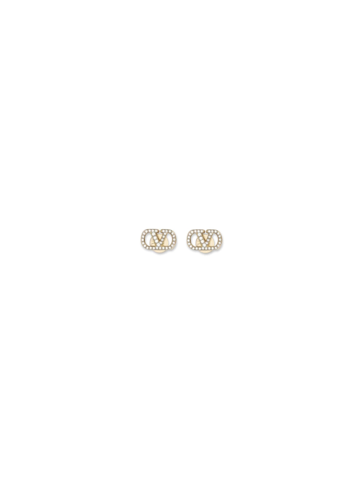 Valentino Garavani Women Vlogo Signature Earrings In Metal And Swarovski Crystals