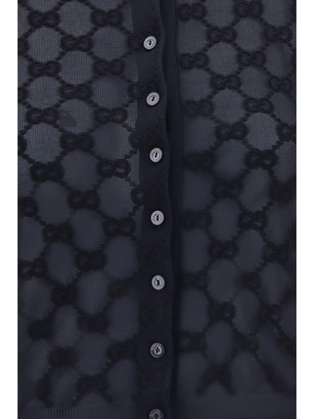 Gucci Women Gg All-Over Viscose Crepe Cardigan