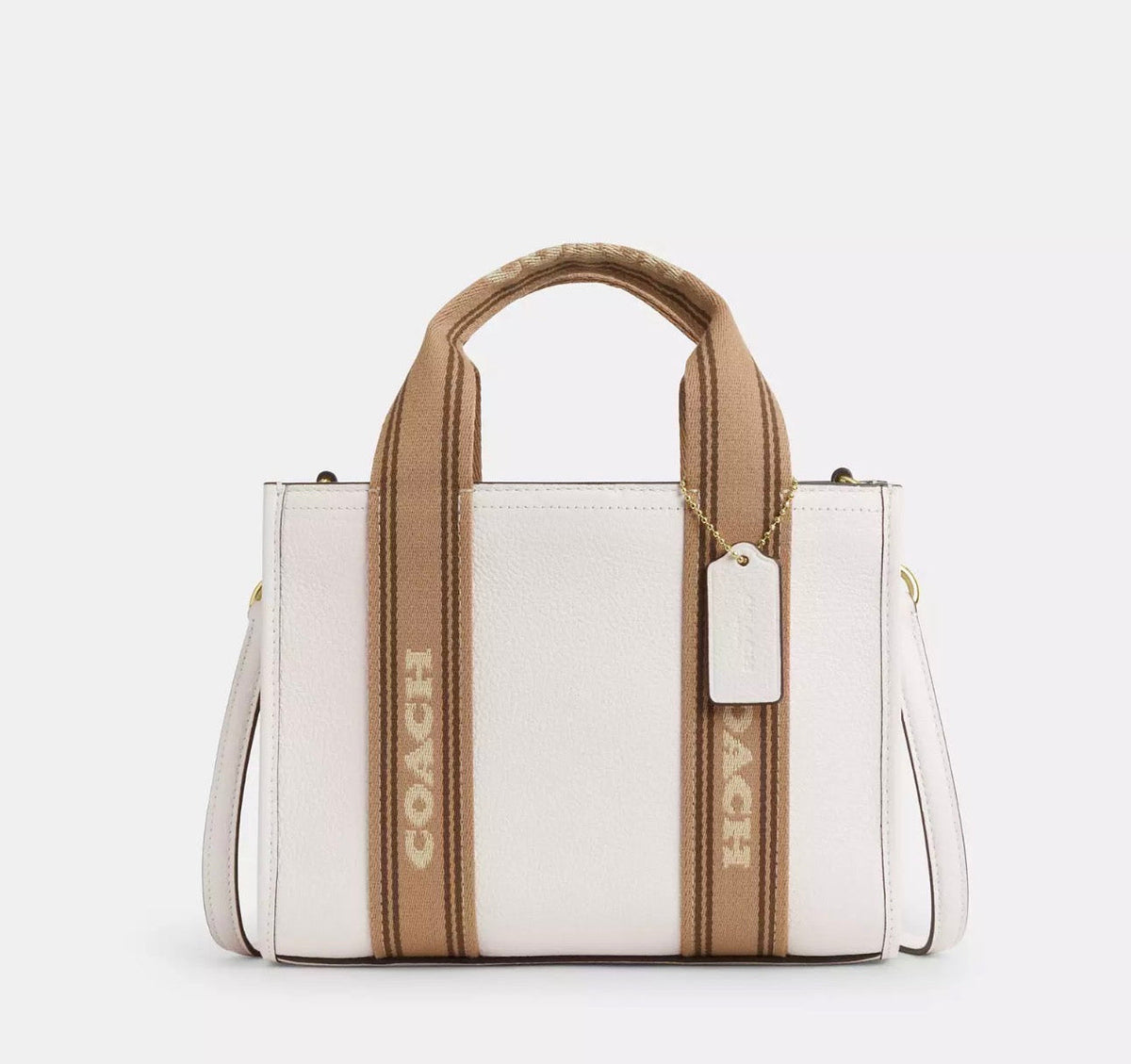 NWT Coach Leather Smith Tote Bag 24 in Chalk