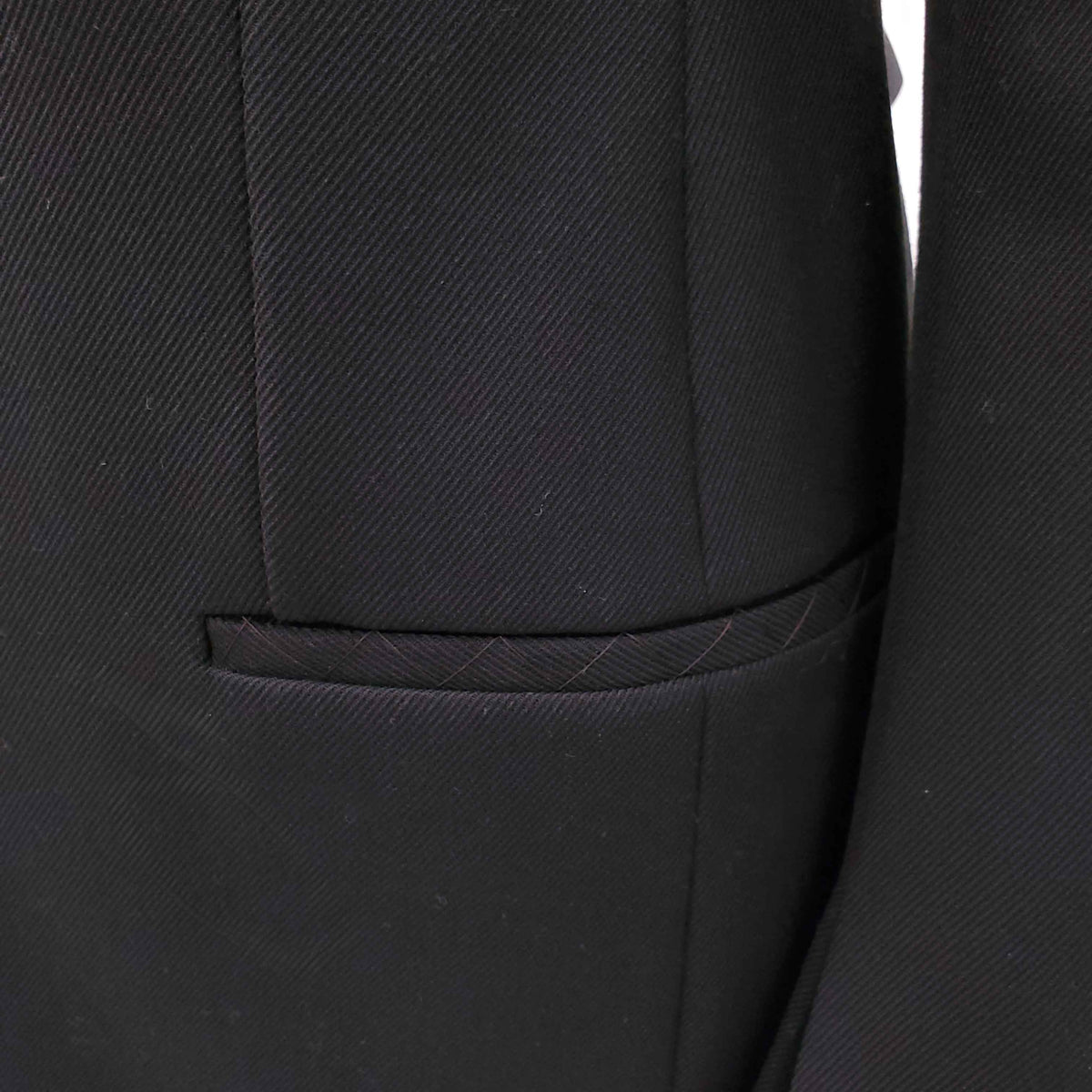 BOTTEGA VENETA BLACK TECH WOOL TWILL JACKET - SIZE 36