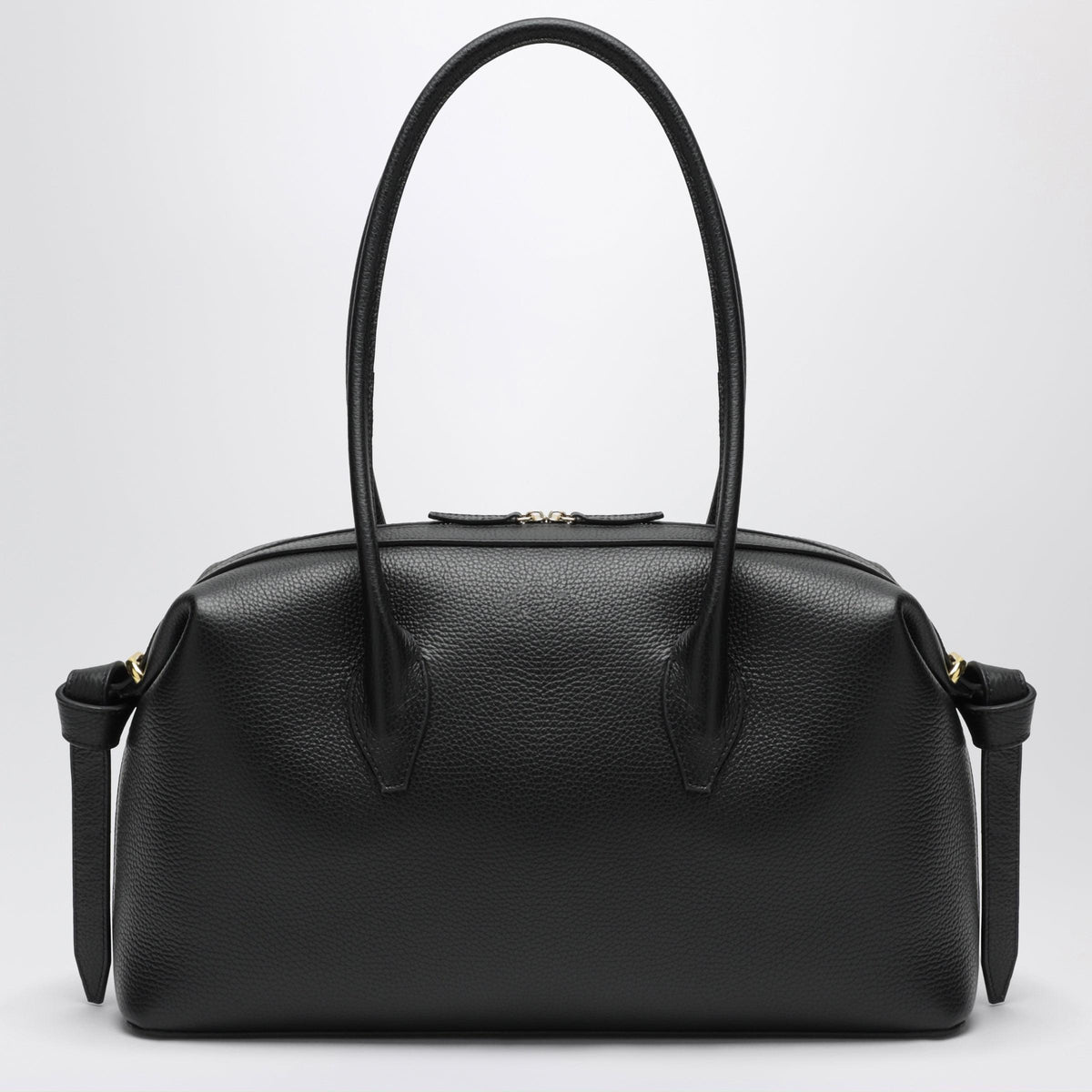 Yuzefi Brioche Duffle Bag In Black Pebble-Grained Leather Women