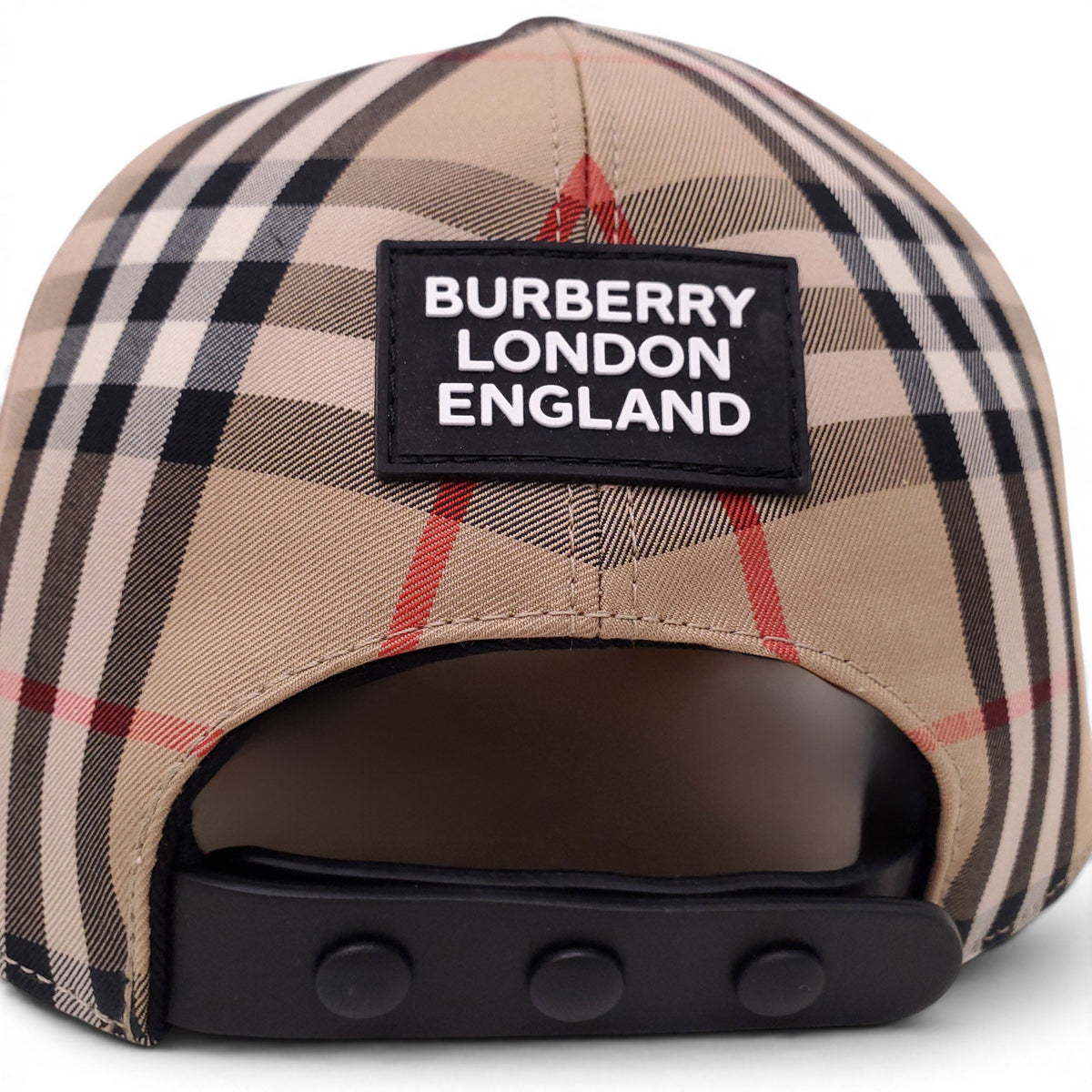 BURBERRY CHECK BASEBALL HAT - SIZE M