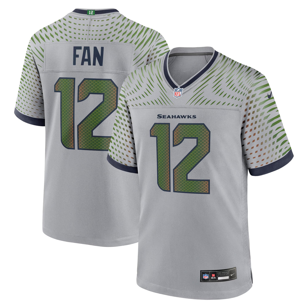 Seattle Seahawks 12s Wolf Gray 2025 Rivalries Collection Game Jersey